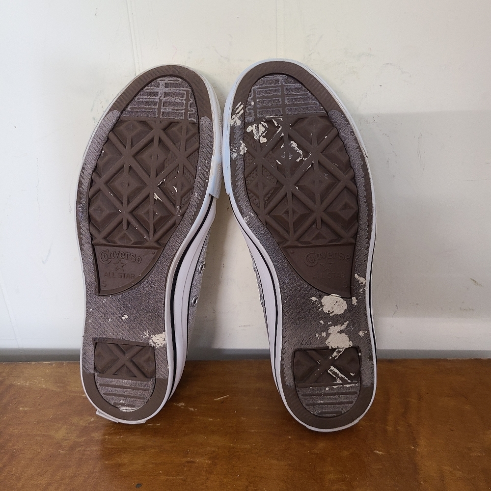 Converse All ☆ Star Silver Sneaker Athletic - Picture 6 of 9